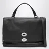 Zanellato Small Leather Handbag With Adjustable Shoulder Strap In Black