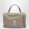 Zanellato Gray Calf Leather Bos Taurus Shoulder Bag