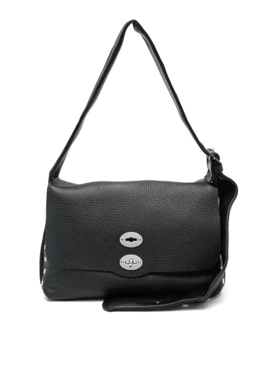 Zanellato Medium Postina Centauro Shoulder Bag In Black