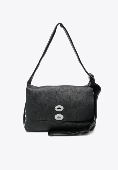 Zanellato Medium Postina Centauro Shoulder Bag In Black