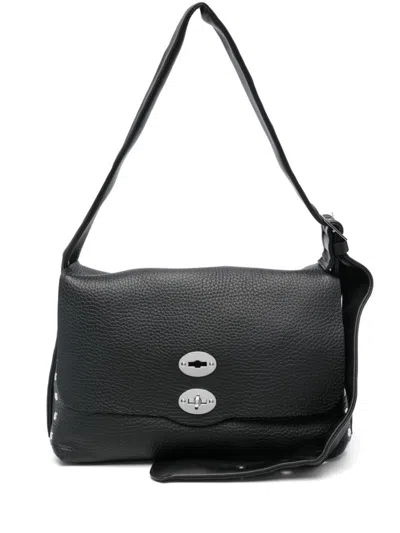 Zanellato Medium Postina Centauro Shoulder Bag In Black Nero