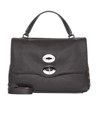 Zanellato Medium Postina Leather Tote Bag In Black