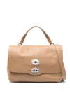 Zanellato Postina Daily Medium Leather Handbag In Brown