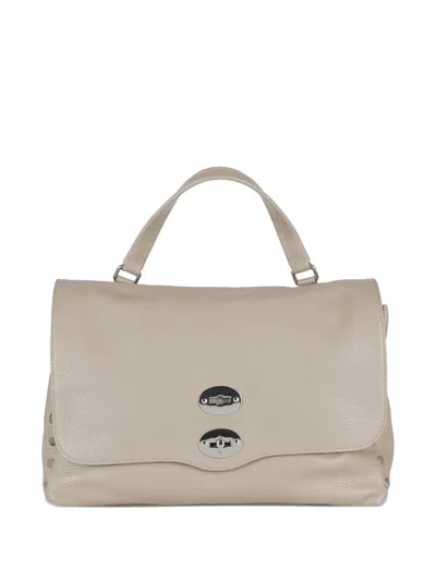 Zanellato Medium Postina Leather Tote Bag In Neutral