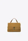 Zanellato Medium Postina Nubuck Leather Shoulder Bag In Gold