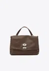 Zanellato Medium Postina Smooth Leather Shoulder Bag In Brown