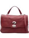 Zanellato Medium Postina Stud-embellished Tote Bag In Burgundy