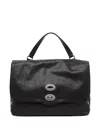 Zanellato Medium Postina Tabacco Handbag In Black