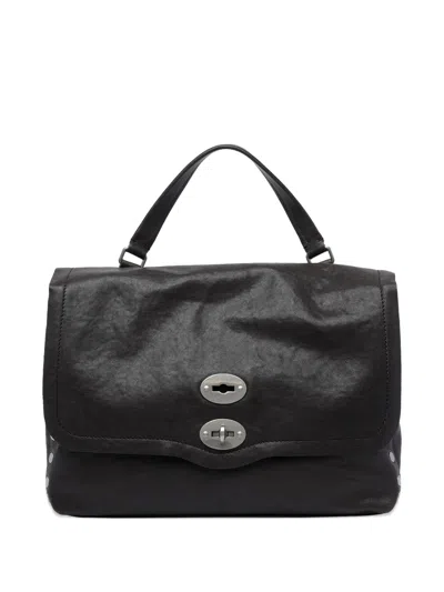 Zanellato Medium Postina® Turn-lock Cross Body Bag In Black