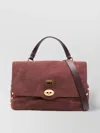 Zanellato Medium Suede Leather Handbag With Stud Embellishment