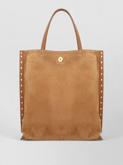 Zanellato Medium Tote Bag Dual Handle Studs In Animal Print