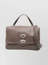 Zanellato Mini Leather Handbag Adjustable Strap In Gray