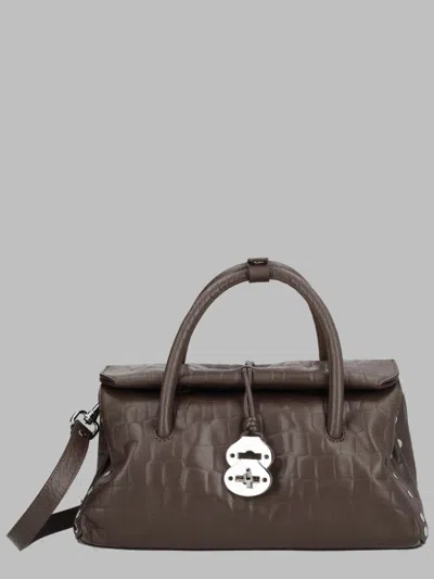 Zanellato Mini Leather Handbag In Brown