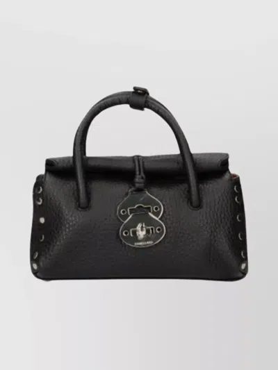 Zanellato Mini Leather Handbag Structured Shape In Black