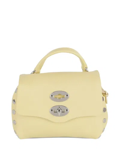 Zanellato Mini Postina Stud Top-handle Cross-body Bag In Yellow