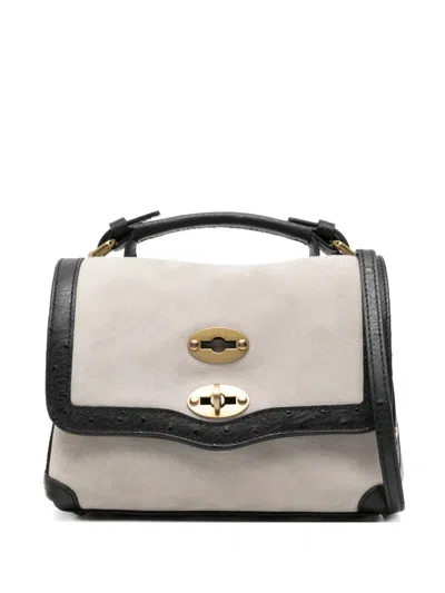 Zanellato Mini Postina Tote Bag In Gray