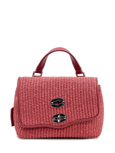 Zanellato Mini Postman Tote Bag In Red Vignola