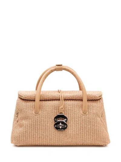 Zanellato Mini Woven Tote With Artistic Accents In Neutral