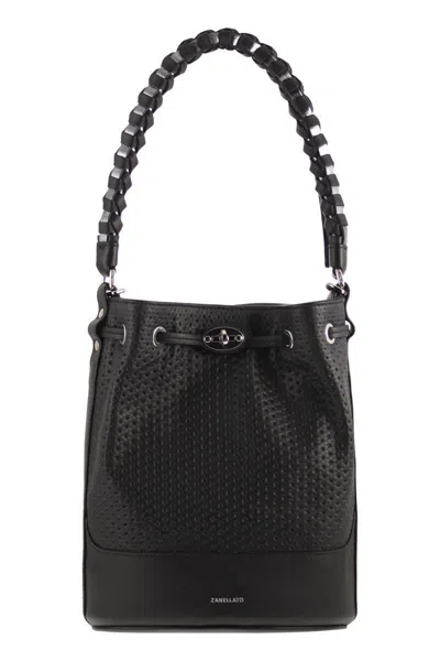 Zanellato Monda' - Leather Bucket Bag S In Black