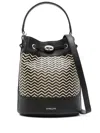 Zanellato Bucket Bag In Leather And Raffia In 黑色