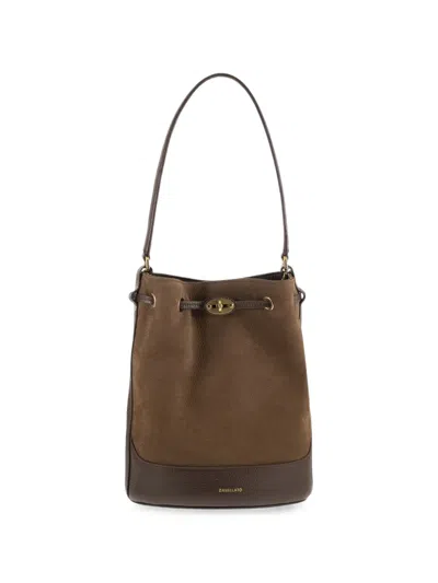 Zanellato Monda' Jones - Nubuck Bucket Bag Size S In Brown