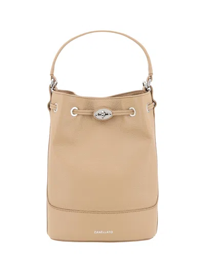 Zanellato Monda Twist-lock Bucket Bag In Beige