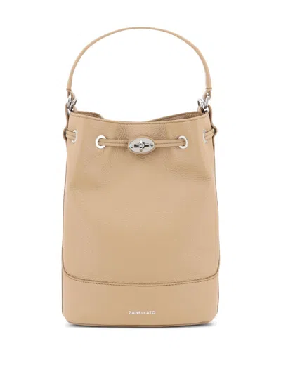 ZANELLATO MONDA' DAILY SMALL LEATHER BUCKET BAG