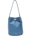 Zanellato Monda' Daily Small Leather Bucket Bag In Blue