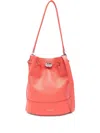 Zanellato Monda' Daily Small Leather Bucket Bag In Red