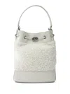 Zanellato Mondà Dolly Small Leather Bucket Bag In White