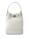 Zanellato Mondà Dolly Small Leather Bucket Bag In White