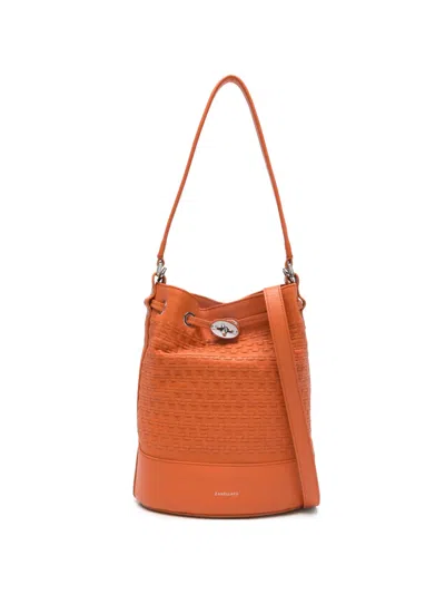 Zanellato Monda Musiva Small Leather Bucket Bag In Purple