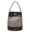 Zanellato Bucket Bag In Leather And Raffia In Black