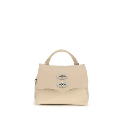 Zanellato Multicolor Calf Leather Bos Taurus Shoulder Bag In Nude