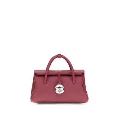 Zanellato Multicolor Calf Leather Bos Taurus Shoulder Bag In Pink
