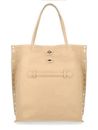 Zanellato Neutrals Bovine Leather Medium Tote Bag In Brown