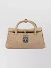 Zanellato Pleated Design Hand Bag Studs In Neutral