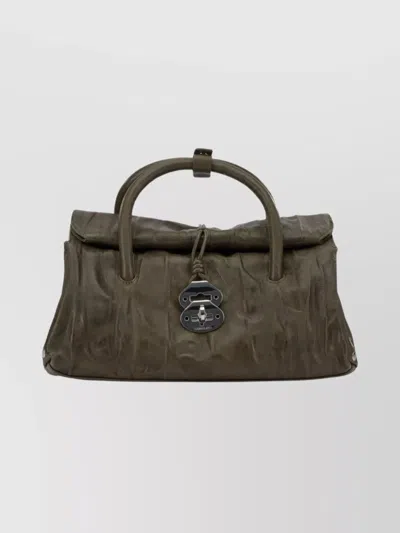 Zanellato Pleated Design Hand Bag With Detachable Strap
