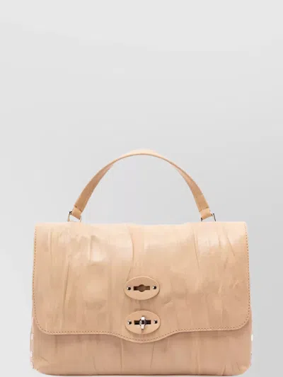 Zanellato Pleated Leather Tote Bag Stud Embellishment