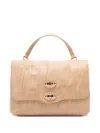Zanellato Pleated Stud-detail Shoulder Bag In Neutral