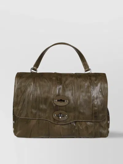Zanellato Pleated Top Handle Shoulder Bag