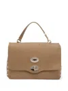 Zanellato Small Hand Bag Postina In Amoretto Beige Leather In Sand