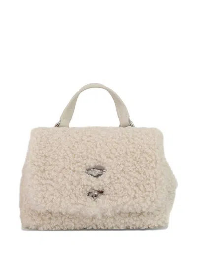 Zanellato 'postina Baby' Handbag In Teddy Bear In White