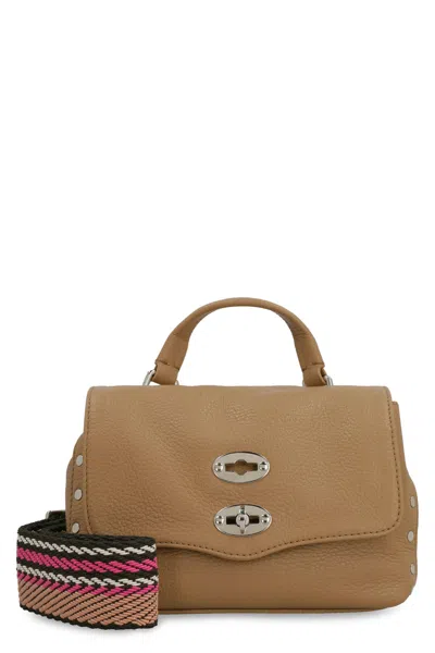 Zanellato Postina Baby Leather Handbag In Beige
