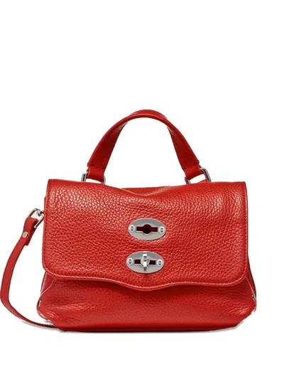 Zanellato Postina Baby Leather Tote Bag In Red