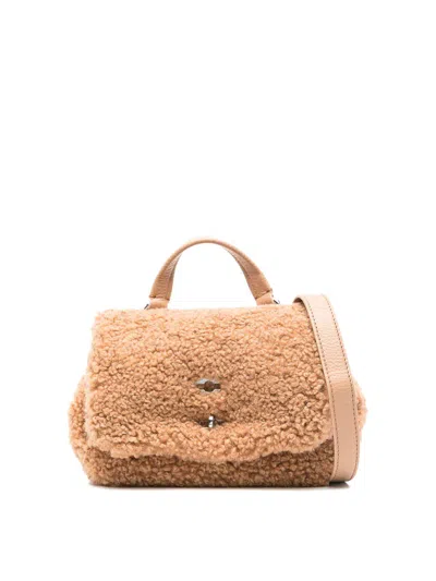 Zanellato Postina Baby Teddy Handbag In Brown