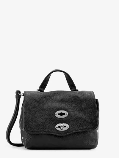 Zanellato Postina® Baby Textured Leather Crossbody Bag In Black