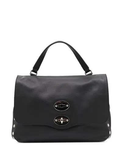 Zanellato Postina Bag Small In Smooth Leather In Black Color