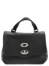 Zanellato Small Leather Handbag With Adjustable Shoulder Strap In Black