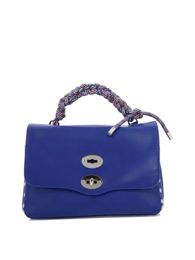 Zanellato Postina Braided Handle Tote Bag In Blue